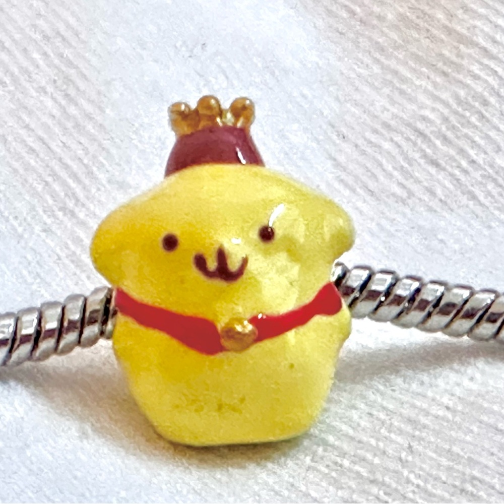 Sanrio Pompompurin king .925 silver kawaii charm